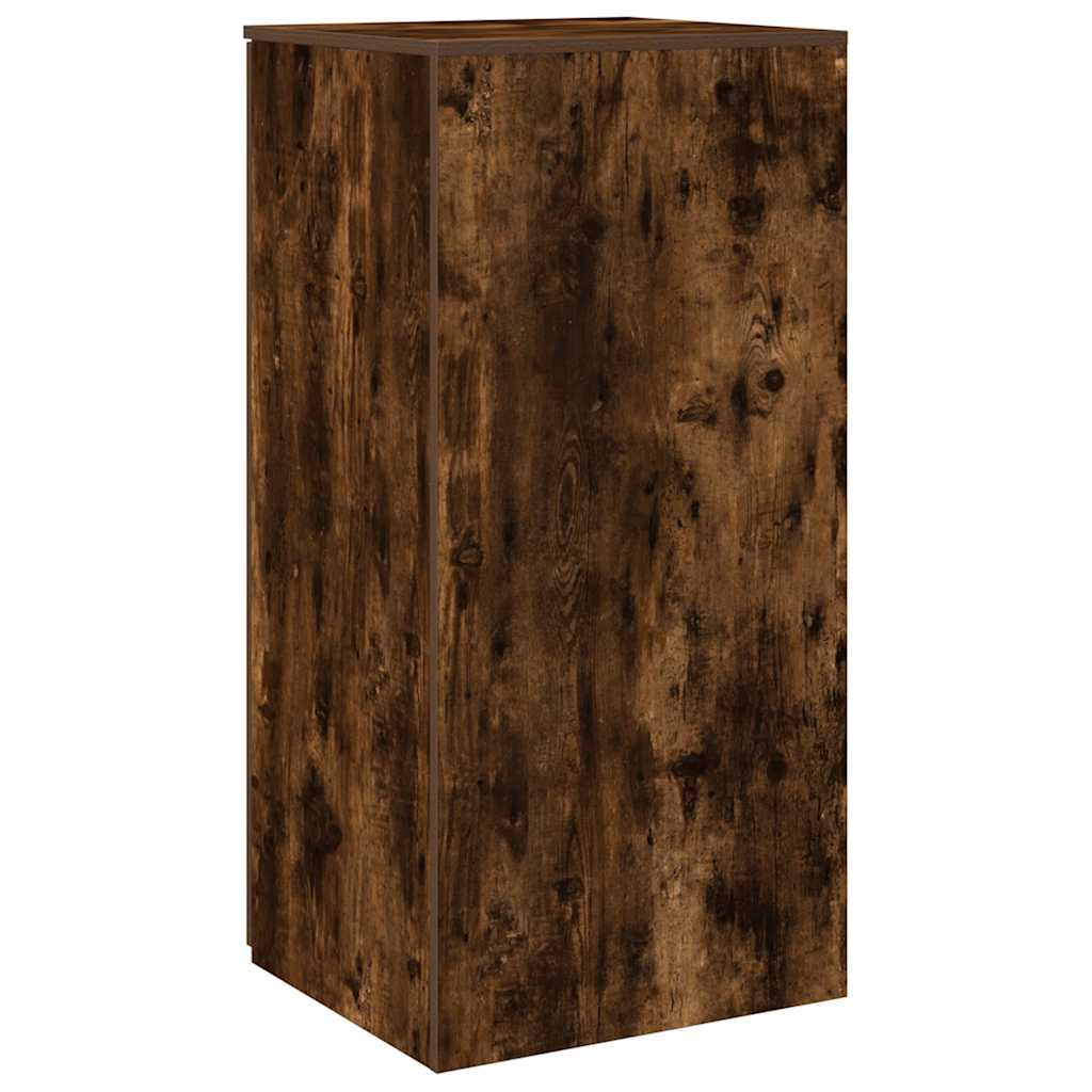 Oppbevaringsskap røkt eik 50x45x103,5 cm konstruert tre