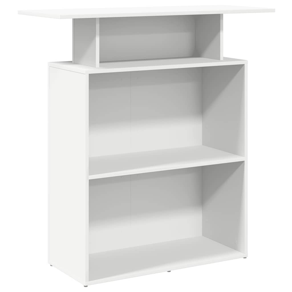 Resepsjonsdisk hvit 100x40x104 cm konstruert tre