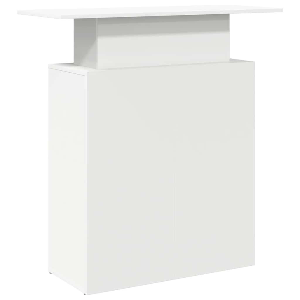 Resepsjonsdisk hvit 100x40x104 cm konstruert tre