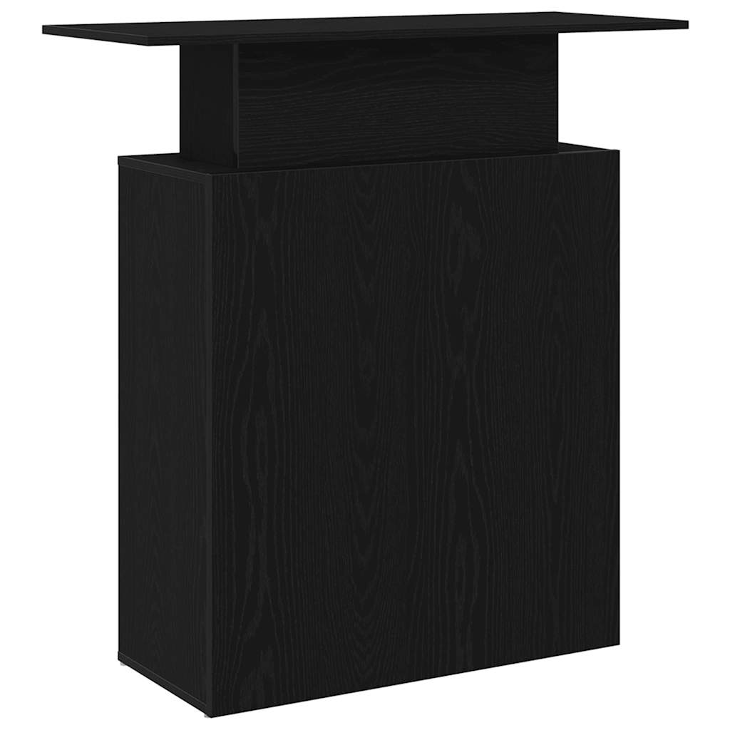 Resepsjonsdisk svart 100x40x104 cm konstruert tre