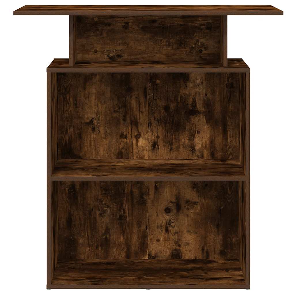 Resepsjonspult røkt eik 100x40x104 cm konstruert tre