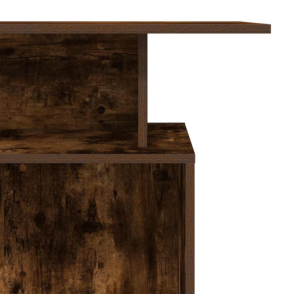 Resepsjonspult røkt eik 100x40x104 cm konstruert tre