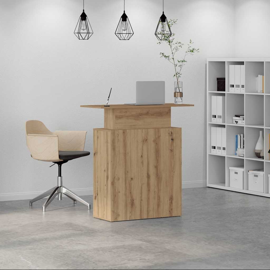 Resepsjonspult artisan eik 100x40x104 cm konstruert tre