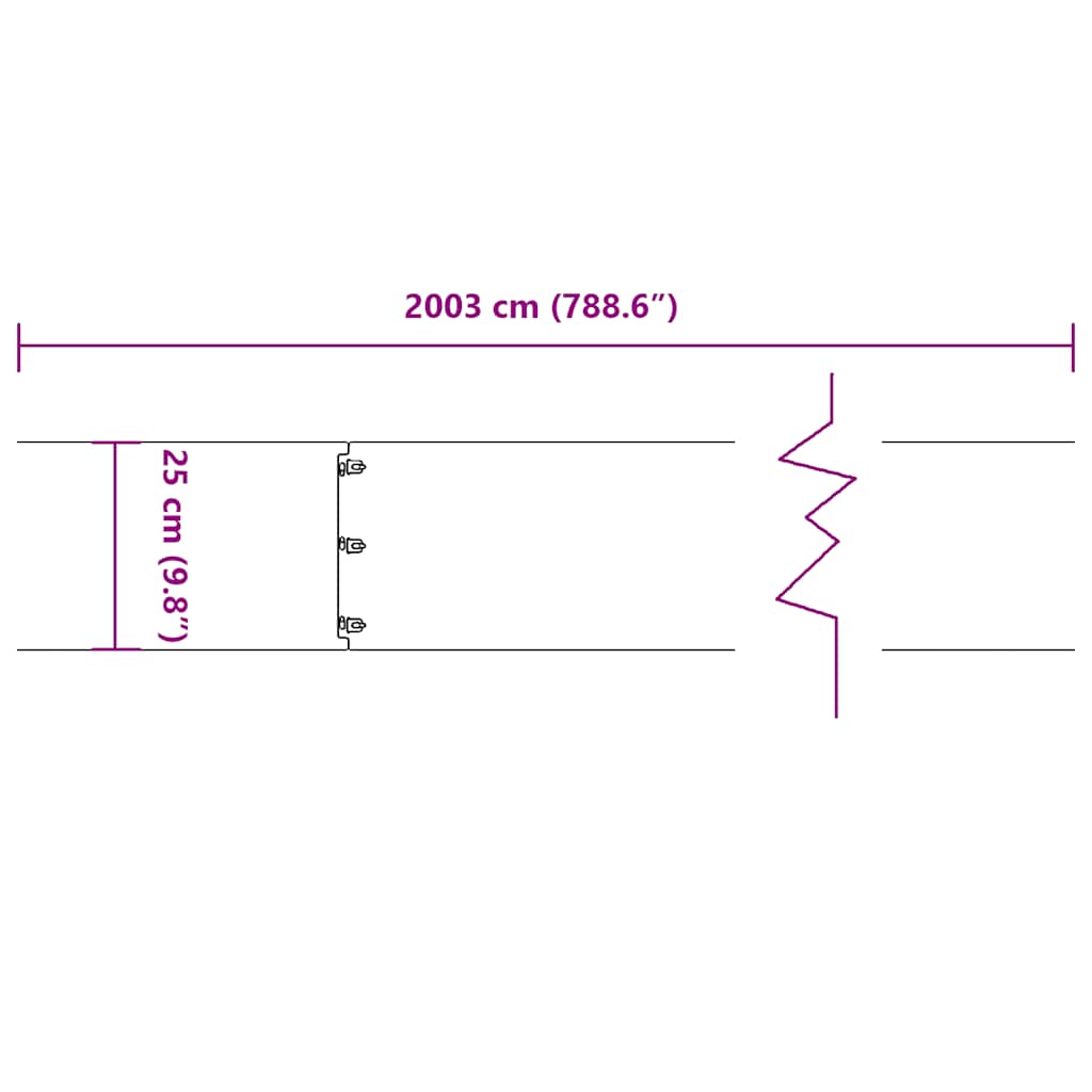 Plenkanter 20 stk svart 25x103 cm kaldvalset stål