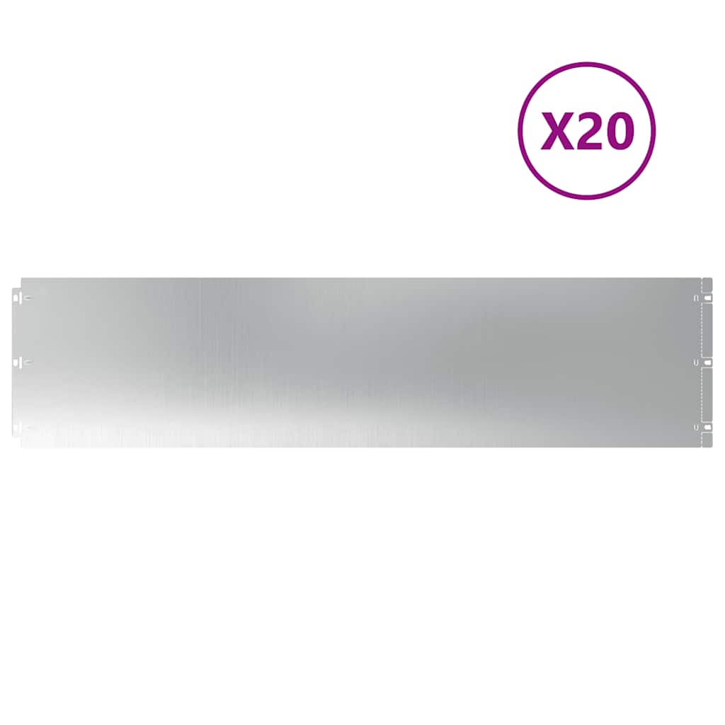 Plenkanter 20 stk 25x103 cm galvanisert stål
