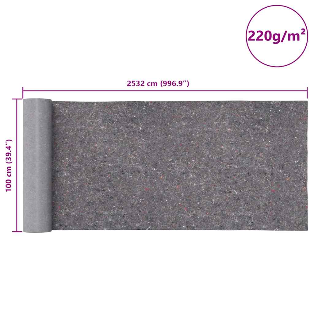 sklisikker malerfleeces 2 stk 25 m 180 g/m² grå