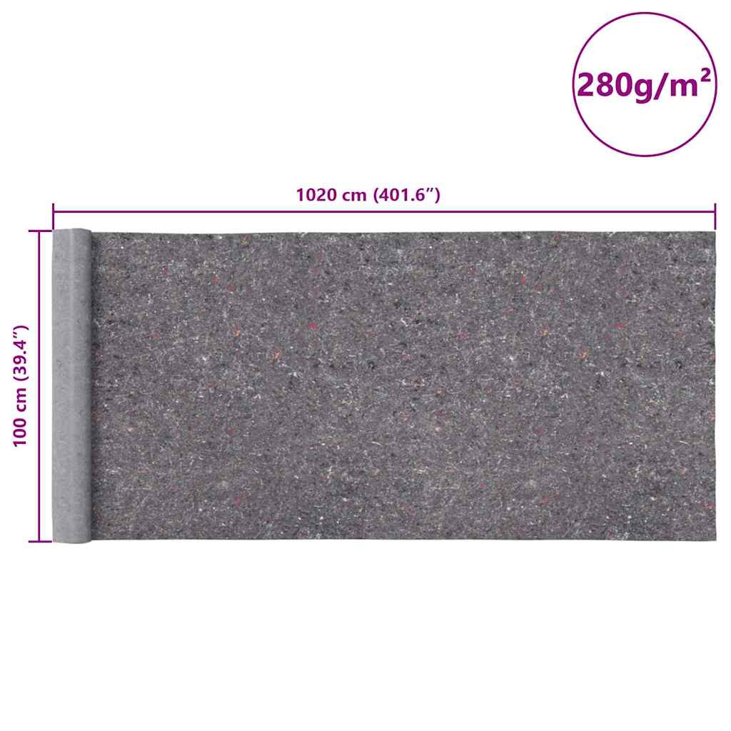 sklisikker malerfleeces 2 stk 10 m 280 g/m² grå