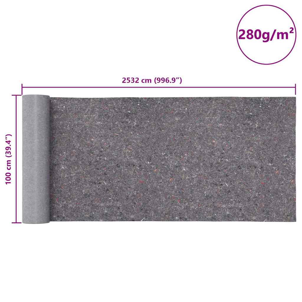 sklisikker malerfleeces 2 stk 25 m 280 g/m² grå