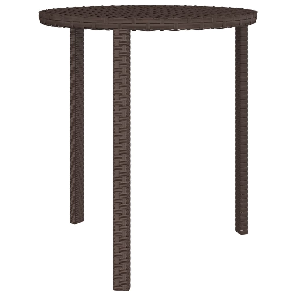 Sidebord for hage 3 stk brun polyrotting