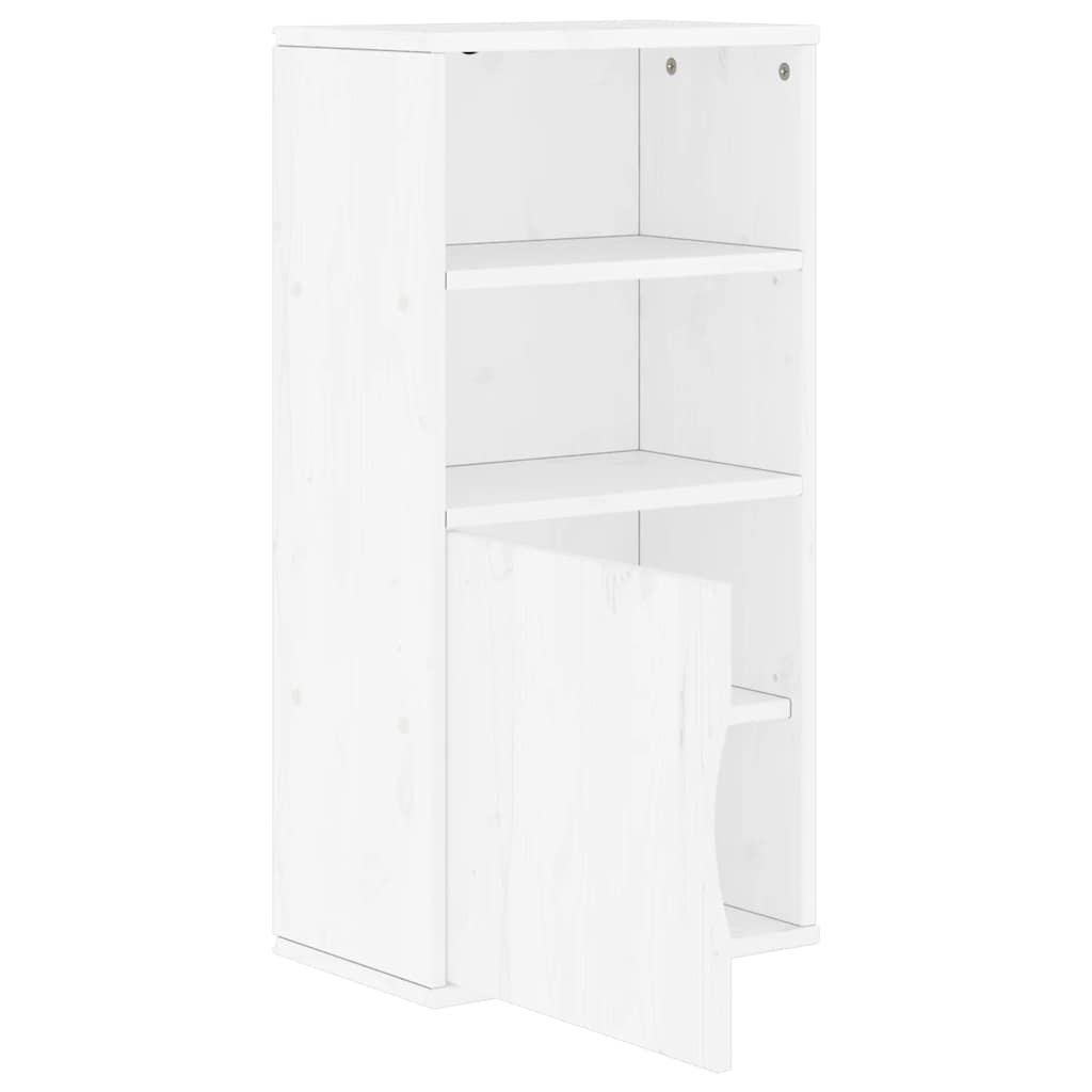 Sideskap ODDA hvit 40x24x79 cm heltre furu