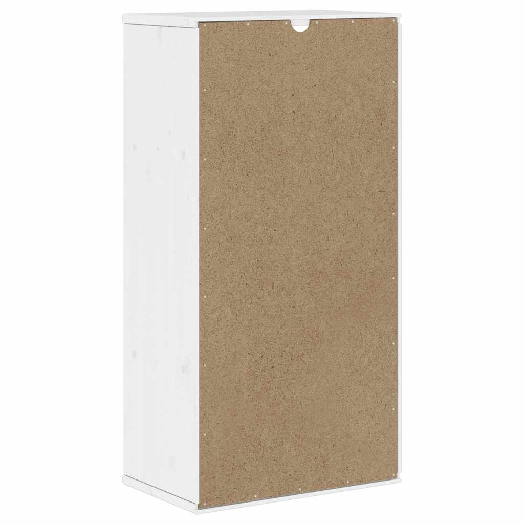 Sideskap ODDA hvit 40x24x79 cm heltre furu