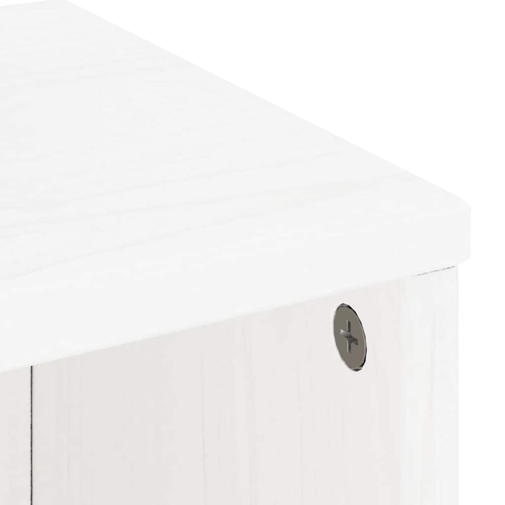 Sideskap ODDA hvit 40x24x79 cm heltre furu