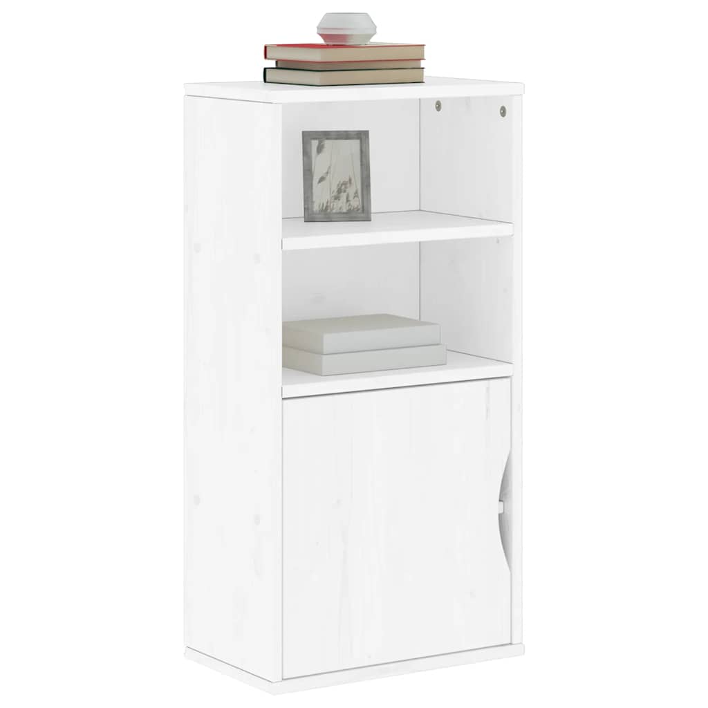 Sideskap ODDA hvit 40x24x79 cm heltre furu