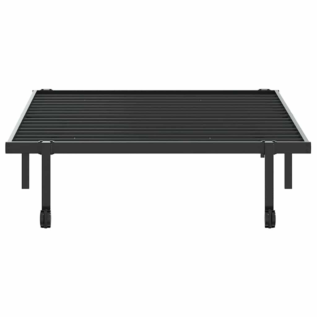 Sengeramme uten madrass sammenleggbar svart 100x190 cm stål