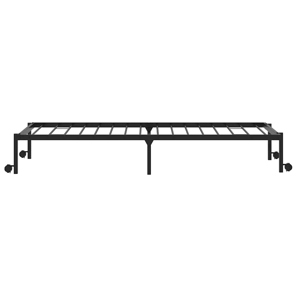 Sengeramme uten madrass sammenleggbar svart 100x190 cm stål