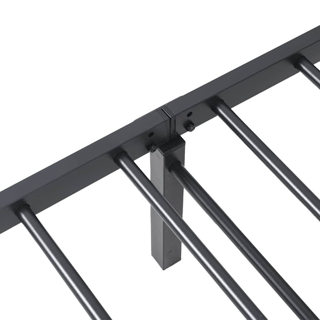 Sengeramme uten madrass sammenleggbar svart 100x190 cm stål
