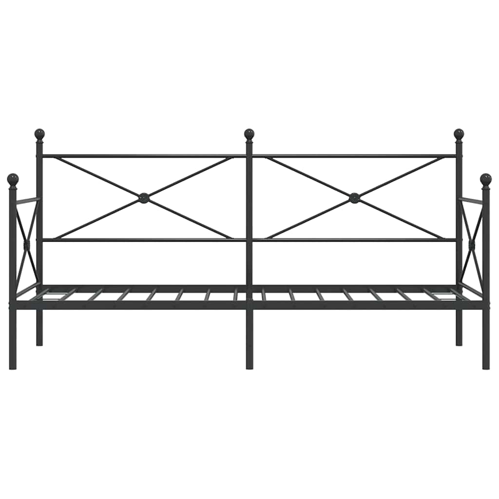 Dagseng uten madrass svart 80x200 cm stål