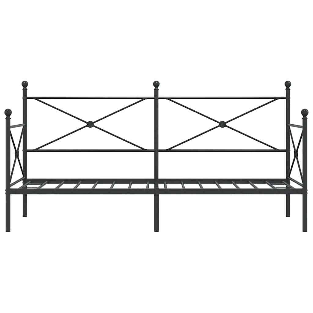 Dagseng uten madrass svart 90x200 cm stål