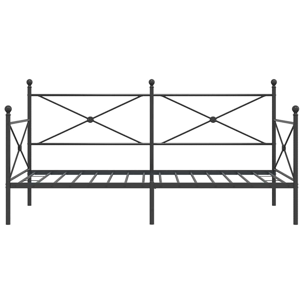 Dagseng uten madrass svart 100x190 cm stål