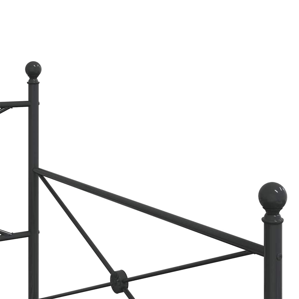 Dagseng uten madrass svart 100x200 cm stål