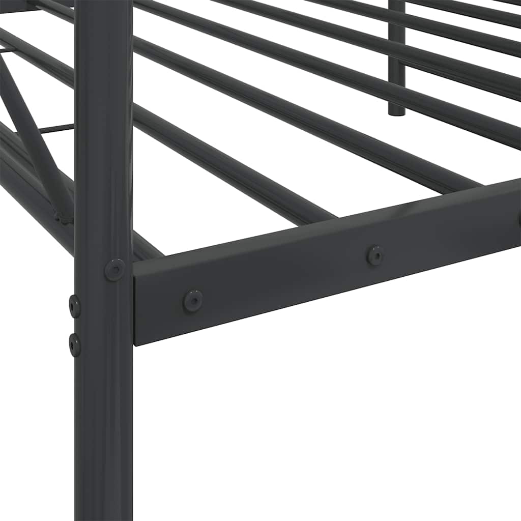 Dagseng uten madrass svart 100x200 cm stål