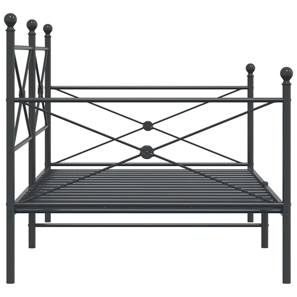 Dagseng uten madrass svart 107x203 cm stål