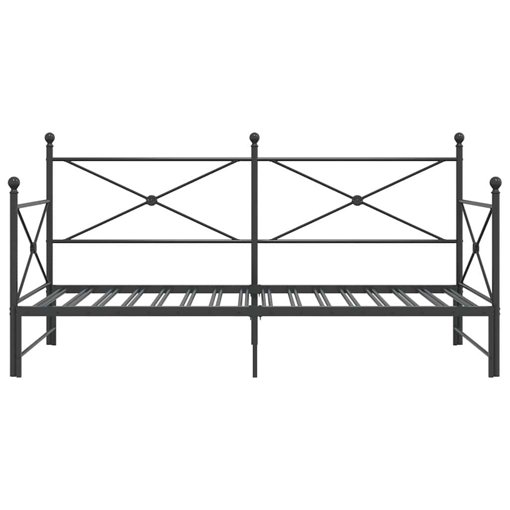Dagseng med trille uten madrass svart 107x203 cm stål
