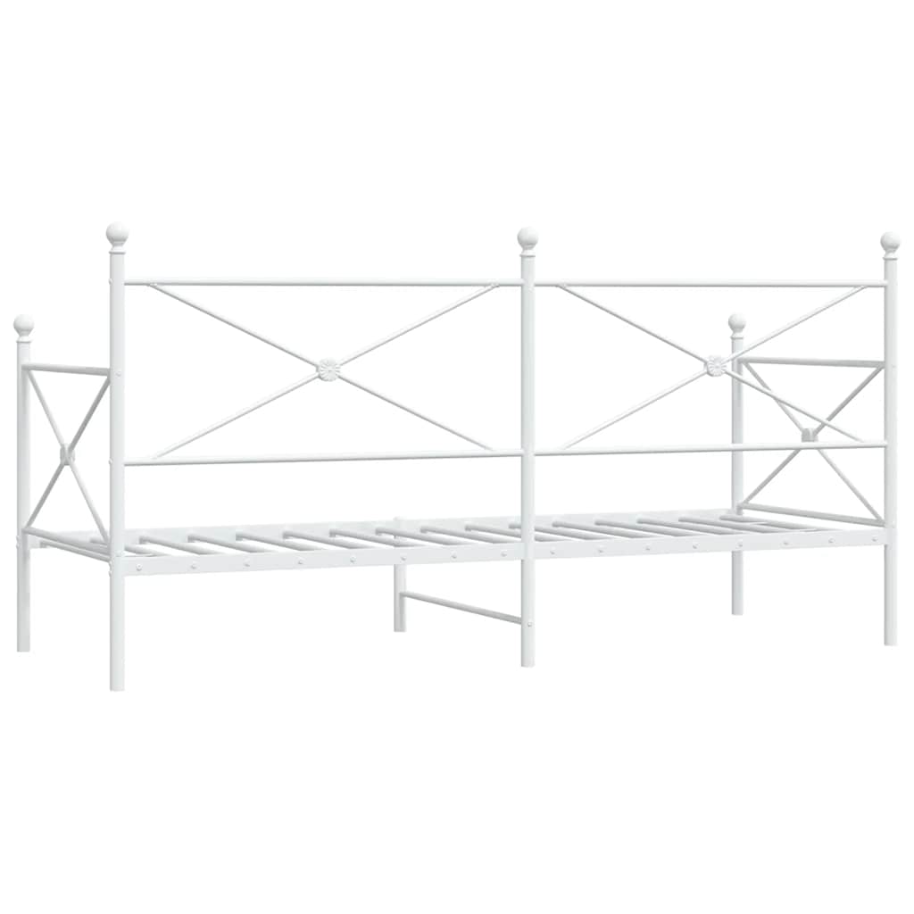 Dagseng uten madrass hvit 90x200 cm stål