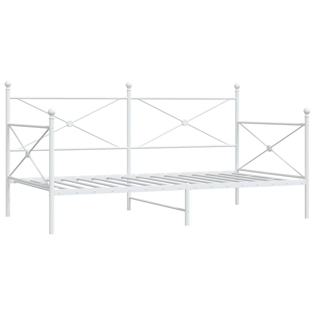 Dagseng uten madrass hvit 100x200 cm stål