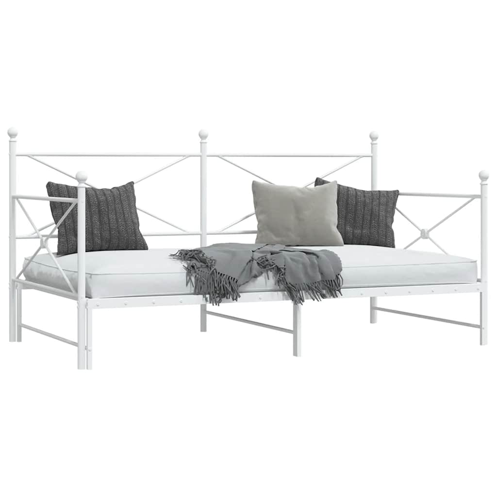 Dagseng med trille uten madrass hvit 107x203 cm stål