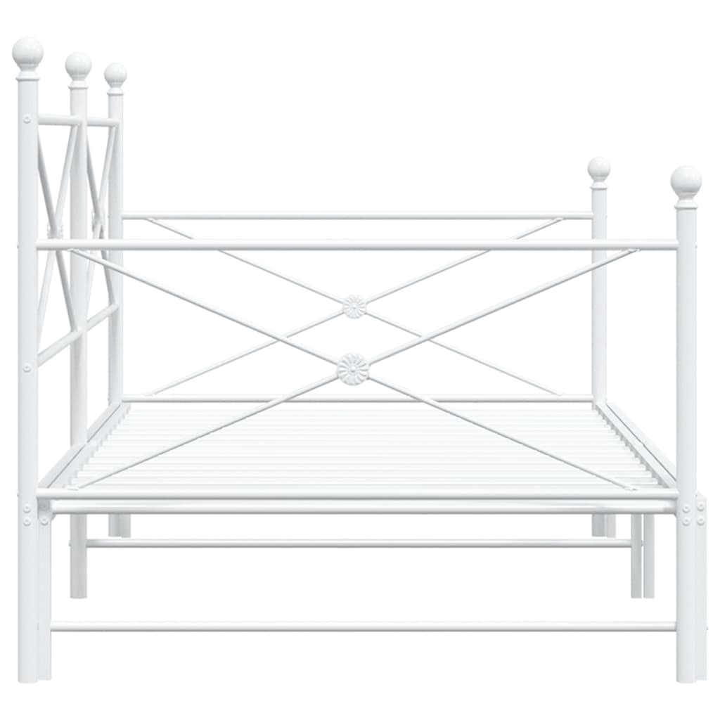 Dagseng med trille uten madrass hvit 107x203 cm stål