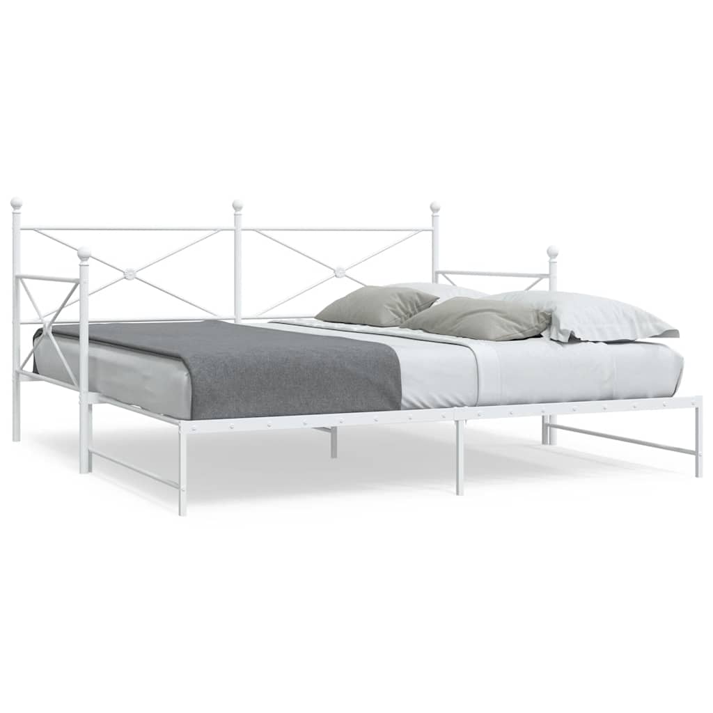 Dagseng med trille uten madrass hvit 107x203 cm stål