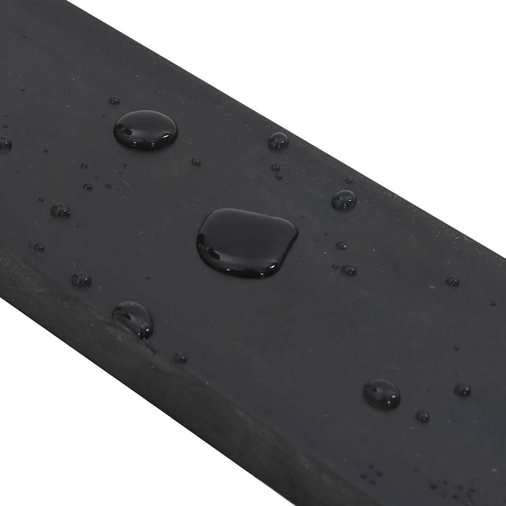 Gummikant for snøplog svart 250x8x2 cm