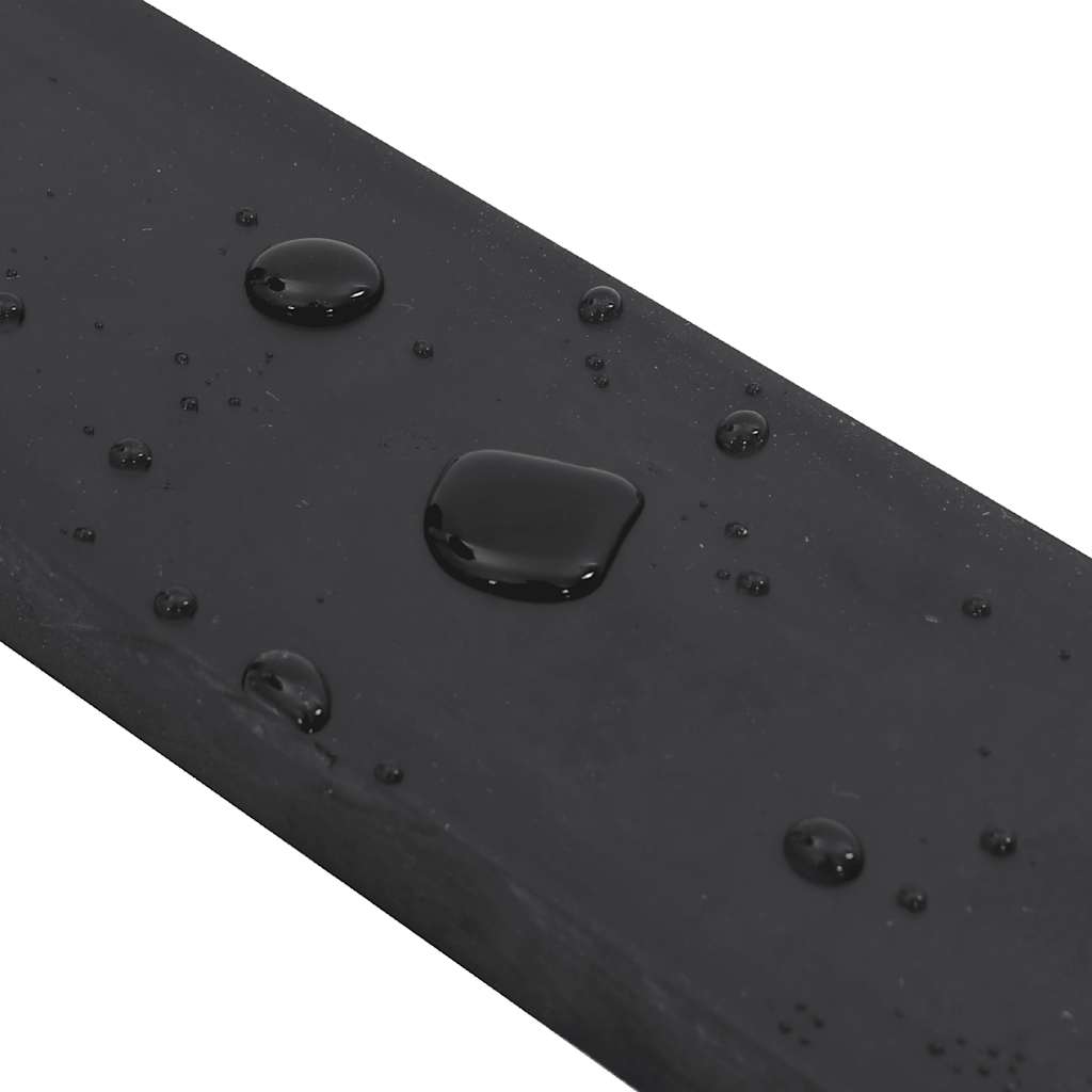 Gummikant for snøplog svart 180x10x2 cm