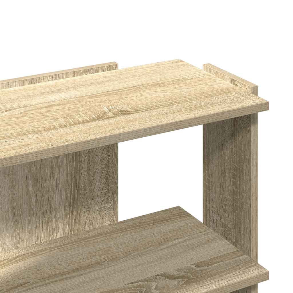 Bokhylle 3 etasjer sonoma eik 60x30x60 cm konstruert tre