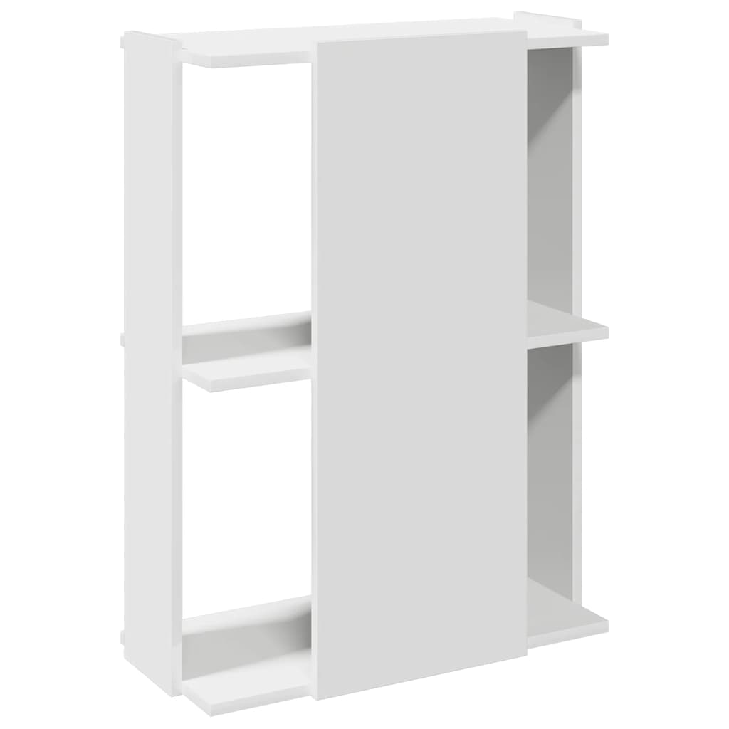 Bokhylle 3 etasjer hvit 60x30x80 cm konstruert tre