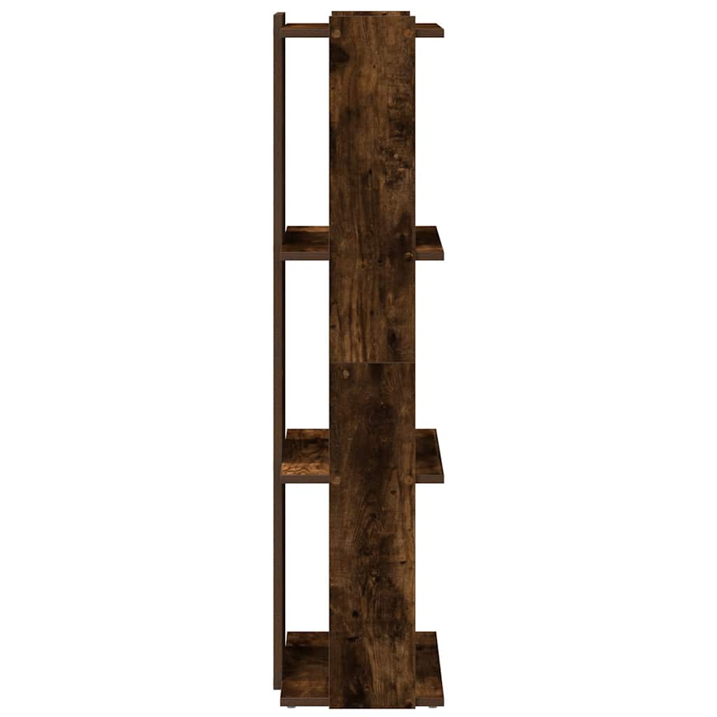 Bokhylle 3 etasjer røkt eik 60x30x120 cm konstruert tre