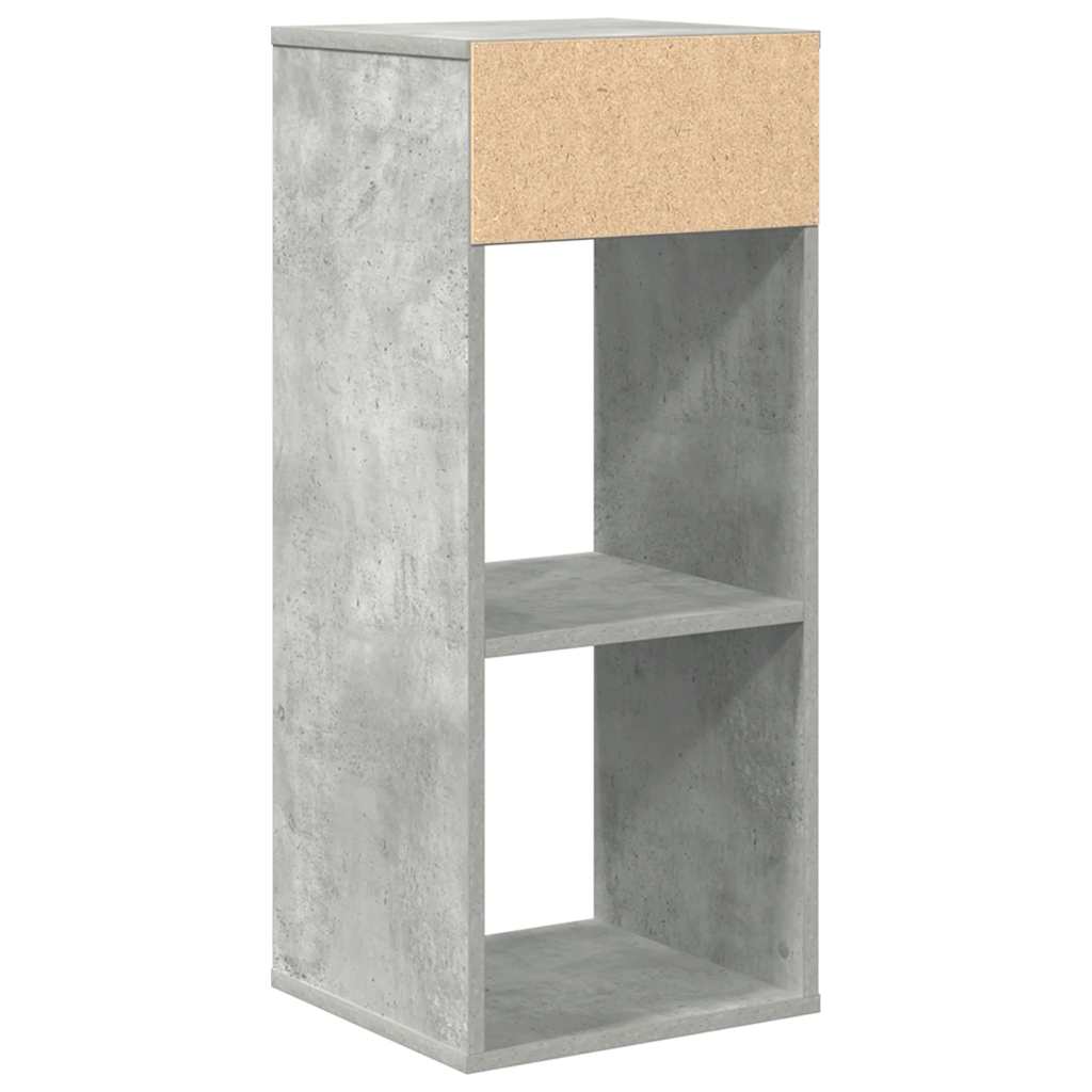 Bokhylle betonggrå 34x31x80 cm konstruert tre