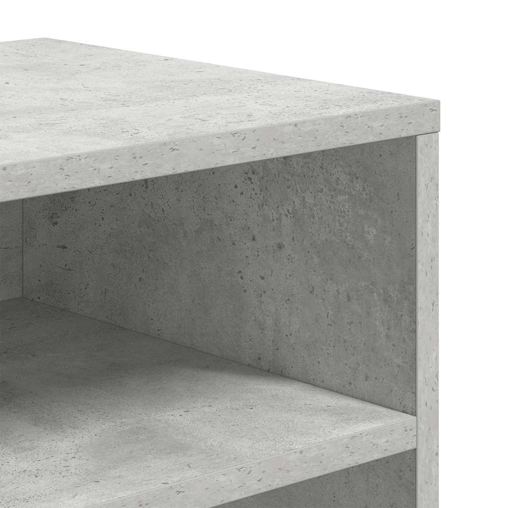 Bokhylle betonggrå 66x31x80 cm konstruert tre