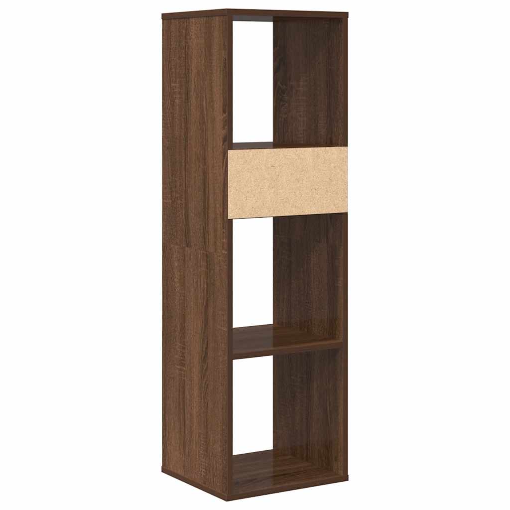 Bokhylle brun eik 34x31x112 cm konstruert tre