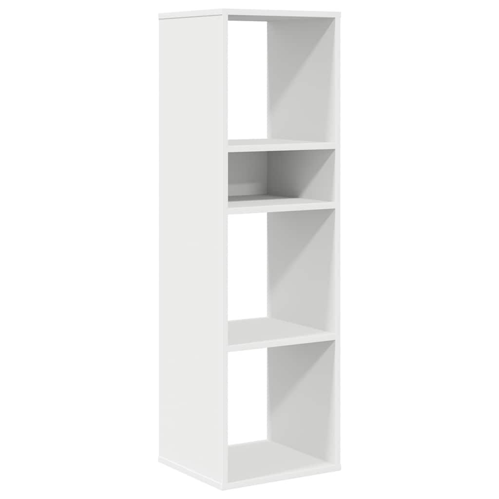 Bokhylle hvit 34x31x112 cm konstruert tre