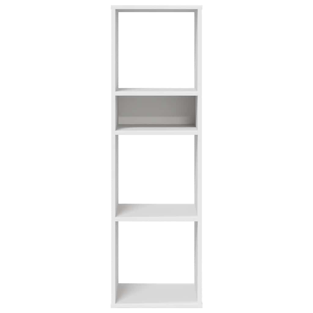 Bokhylle hvit 34x31x112 cm konstruert tre