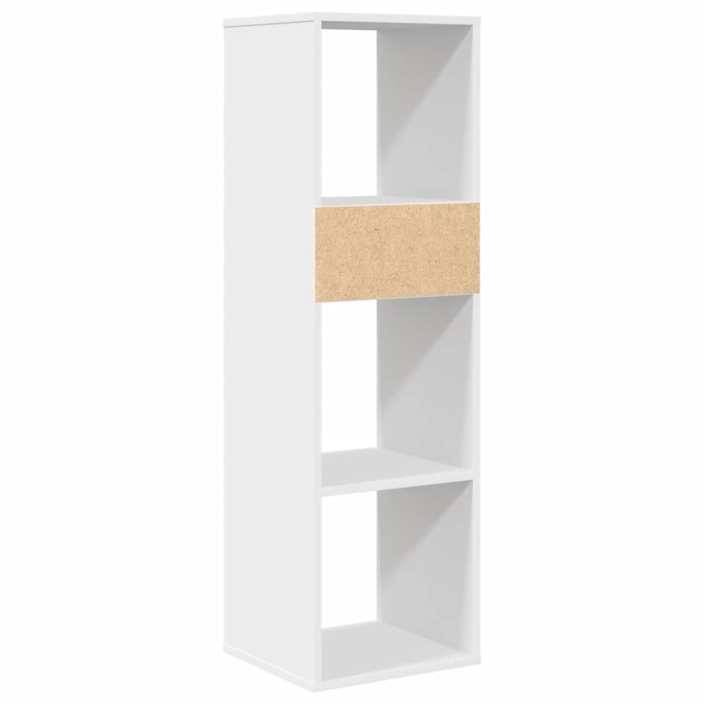 Bokhylle hvit 34x31x112 cm konstruert tre