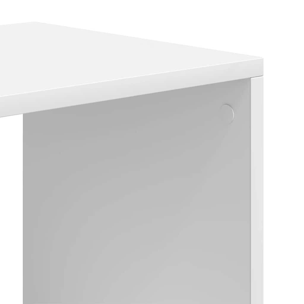 Bokhylle hvit 66x31x112 cm konstruert tre