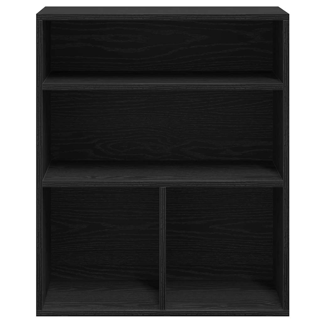 Bokhylle svart 60x30x71,5 cm konstruert tre