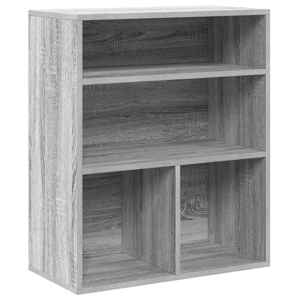 Bokhylle grå sonoma 60x30x71,5 cm konstruert tre