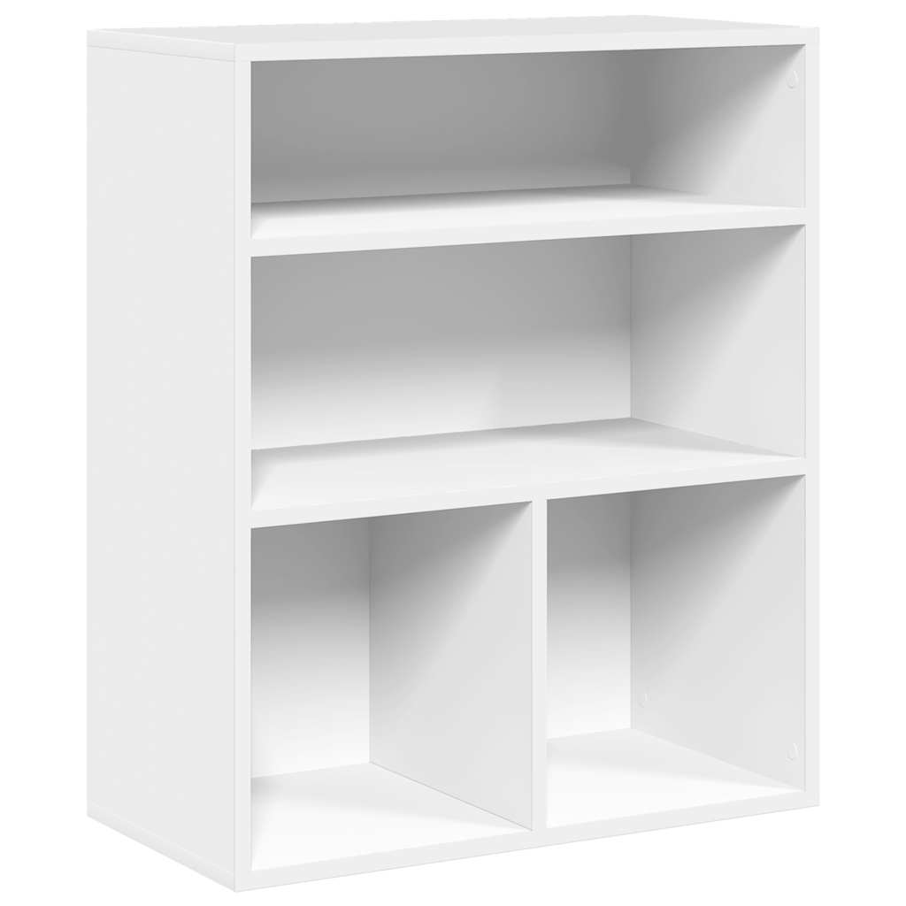 Bokhylle hvit 60x30x71,5 cm konstruert tre vidaXL