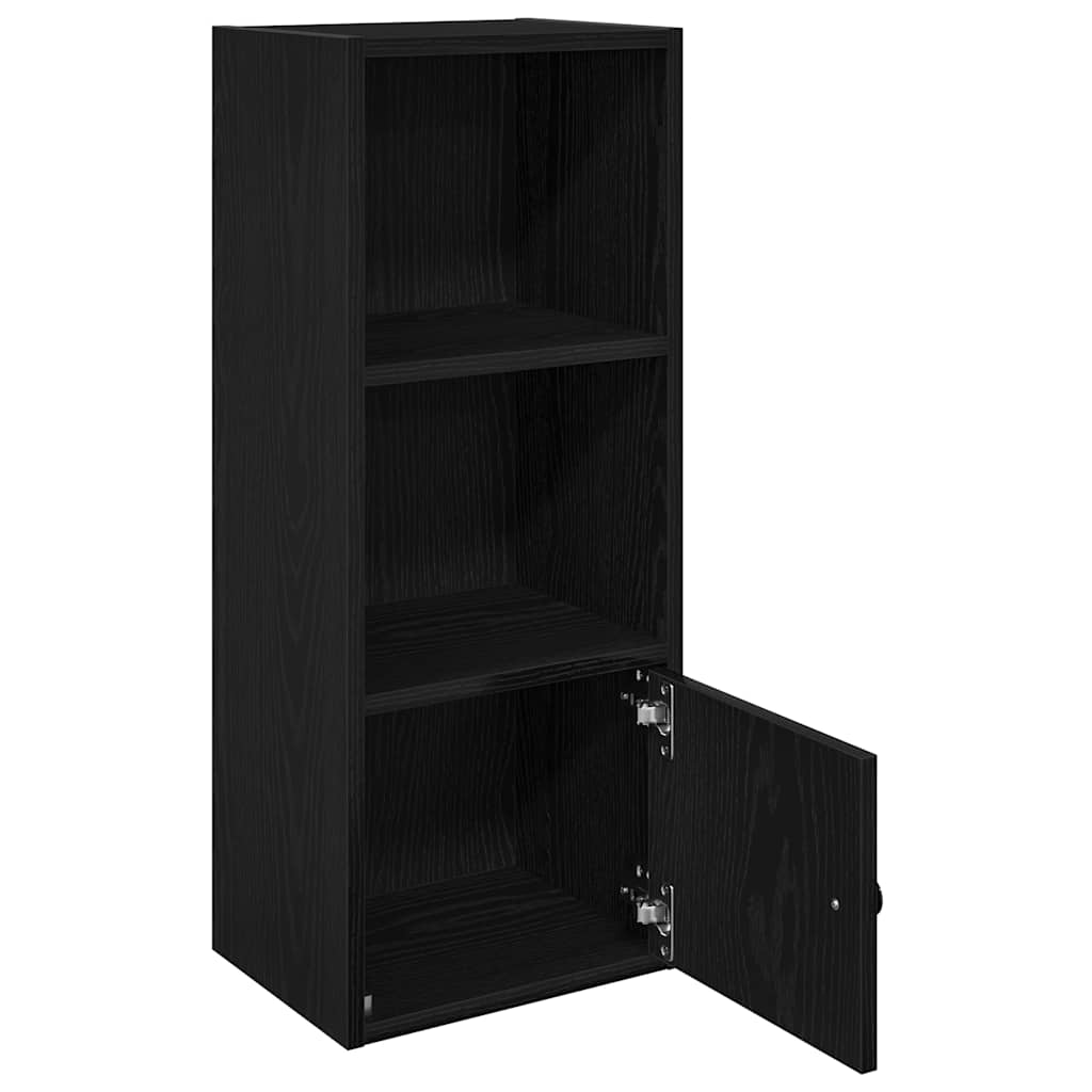 Bokhylle svart eik 31x24x77 cm konstruert tre