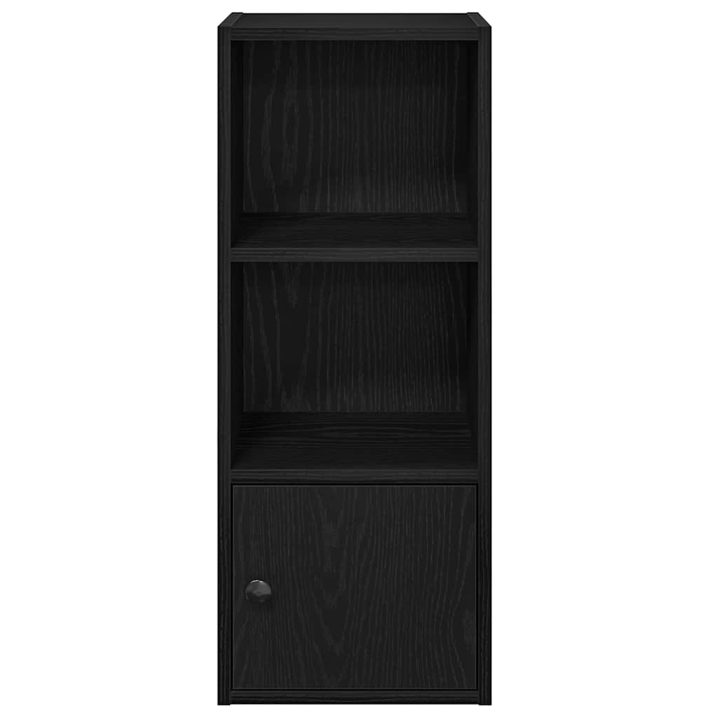 Bokhylle svart eik 31x24x77 cm konstruert tre