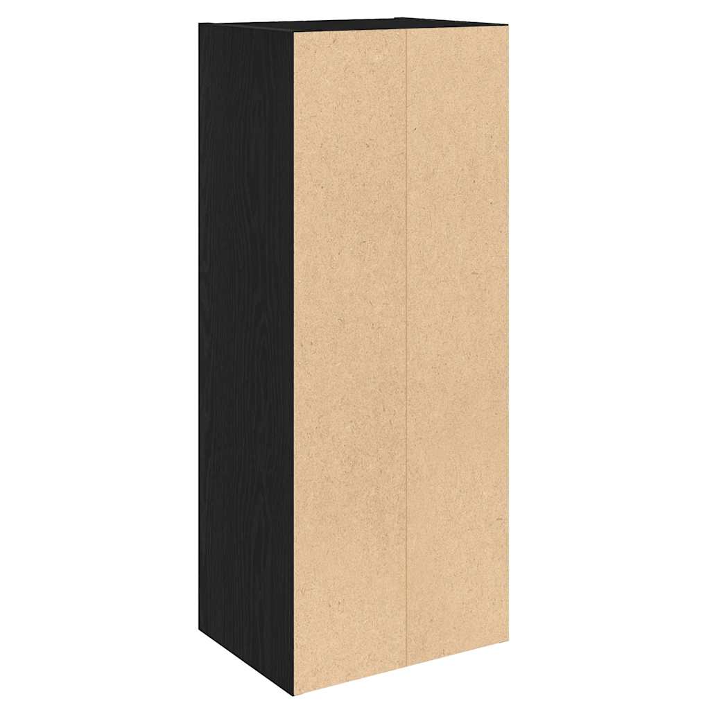 Bokhylle svart eik 31x24x77 cm konstruert tre
